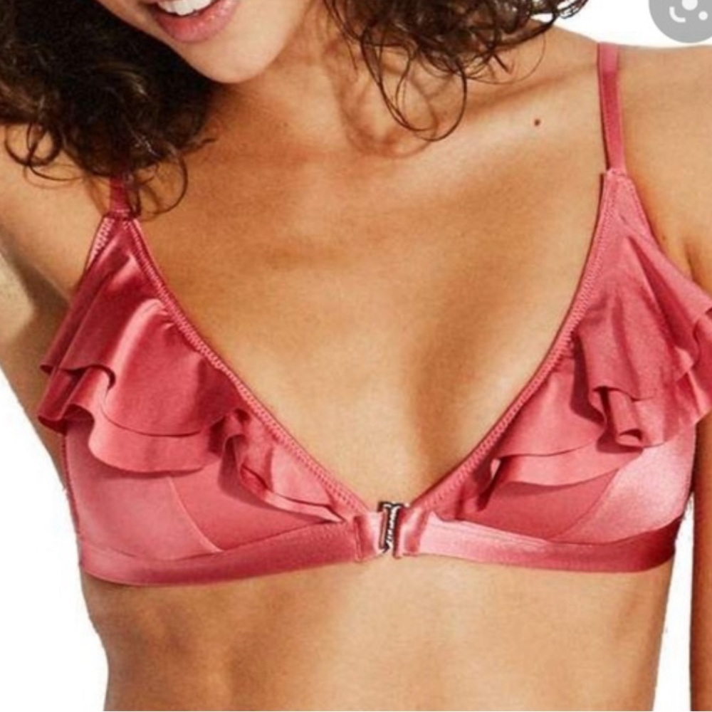 Seafolly Australia Shine on ruffle bikini top Size:USA 4
